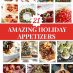 collage of Christmas appetizers