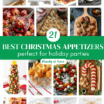 collage of Christmas appetizers