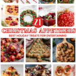 collage of Christmas appetizers