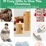 collage of cozy Christmas gift ideas