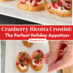 cranberry ricotta crostini appetizer graphic