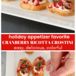 cranberry ricotta crostini appetizer graphic